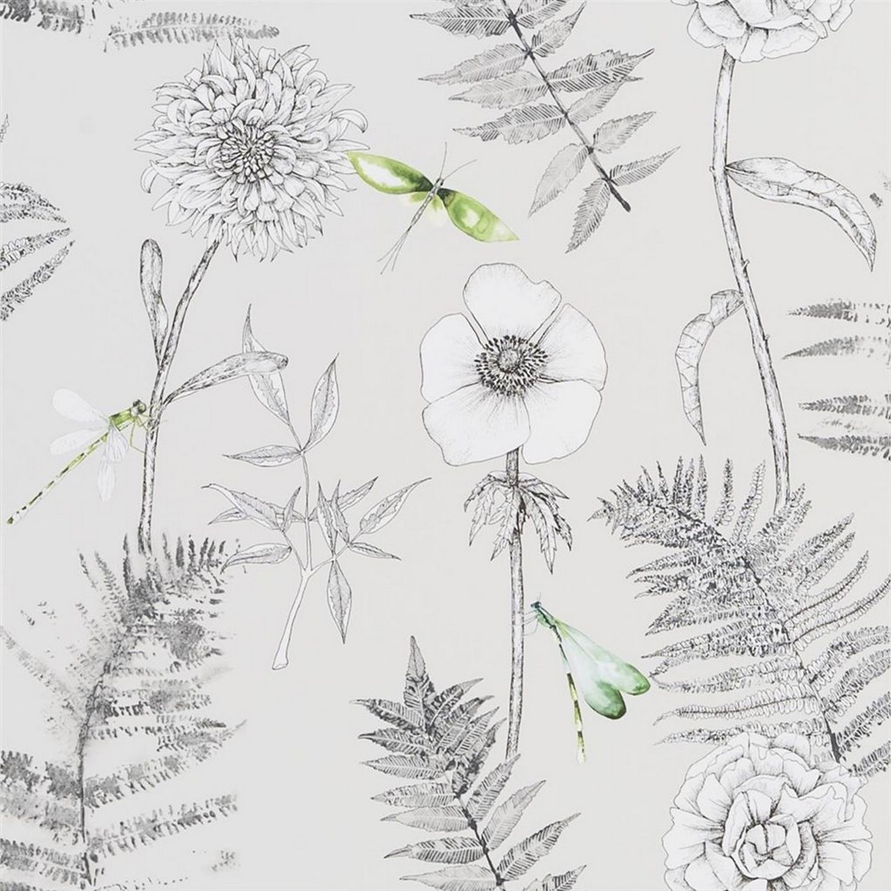 Acanthus Wallpaper PDG1022 by Designers Guild in Graphite Multi